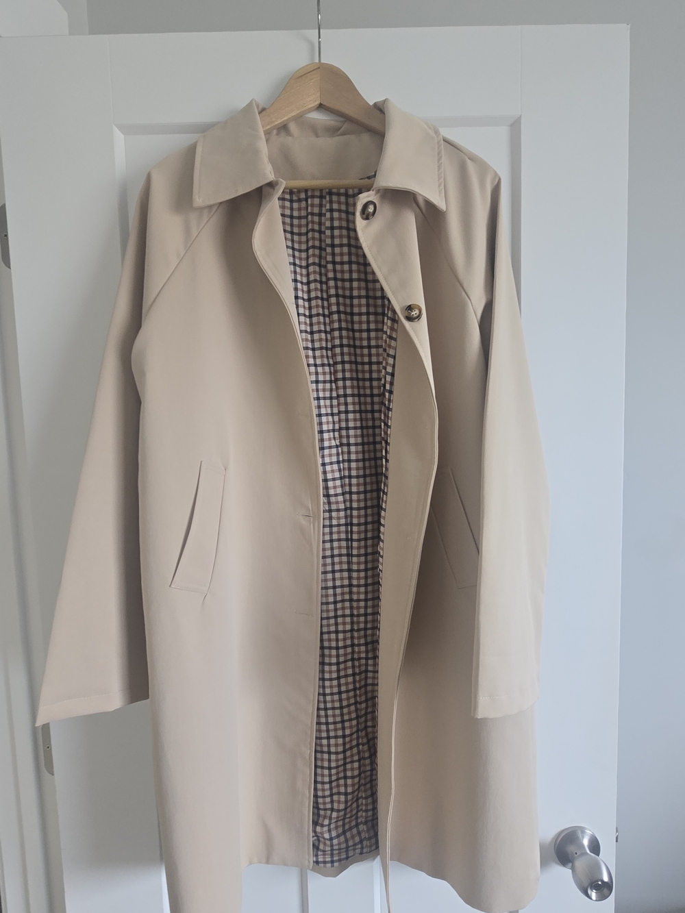 Beige Women's Trench Coat - Classic Lightweight Coat